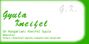 gyula kneifel business card